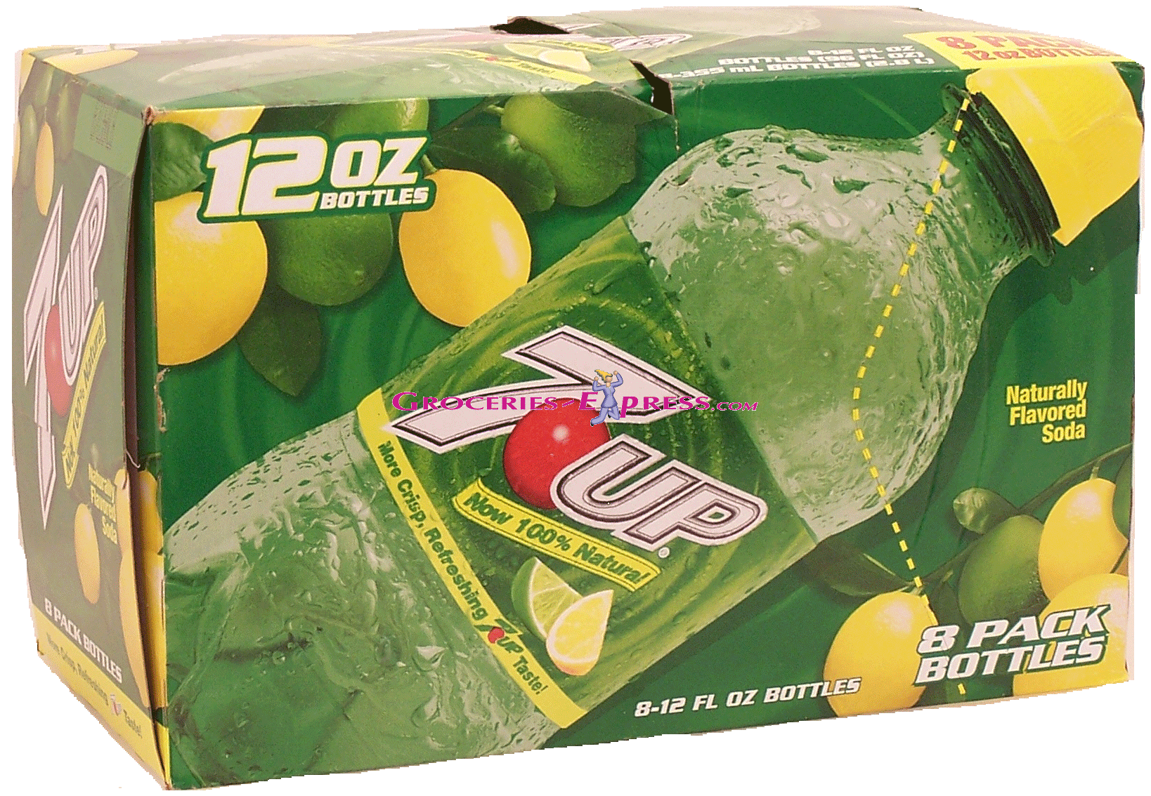 7 Up&nbsp;&nbsp;lemon lime soda, 8 12-fl. oz. plastic bottles Full-Size Picture